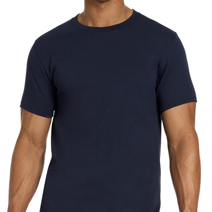 PUMA Men's 4 Pack Cotton Crew Neck Short Sleeve T-Shirt Pack of 4 Short Sleeve Cotton T-Shirt with Crew Neck, Black/Grey/White/Navy Blue, XL