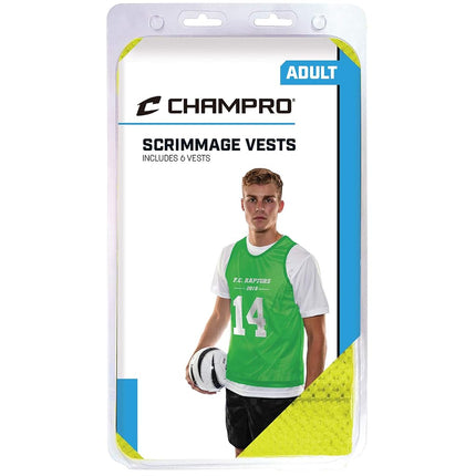 Petos de fútbol de micro malla CHAMPRO Scrimmage - Paquete de 6