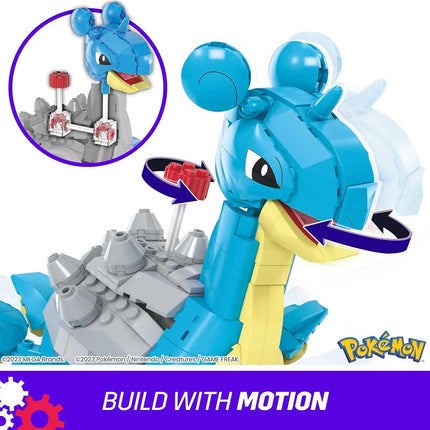 MEGA Pokémon Lapras: Mechanische, detailreiche Lapras-Figur Zum Zusammenbauen mit Einer Größe von Circa 18 cm