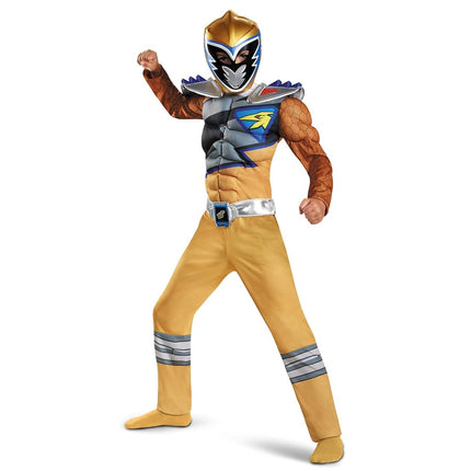 Déguisement Power Rangers Dino Charge Ranger Doré Classique Musclé, Petit (4-6)