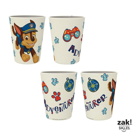 Zak Designs Juego de vajilla infantil de 3 piezas de La Patrulla Canina, plato, tazón y vaso de melamina y bambú duraderos y sostenibles son perfectos para la hora de la cena en familia (Chase, Marshall, Skye y sus amigos)