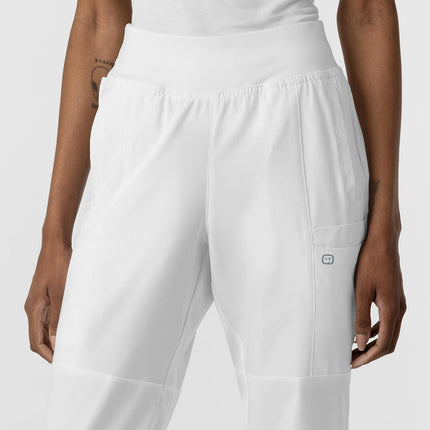 WonderWink Women's Comfort Waist Cargo Jogger Pant, White, X-Small
