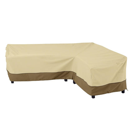 Classic Accessories Veranda Garden L-Shaped Sectional Sofa Cover, Pebble/Bark/Earth (264cm, Right Facing)