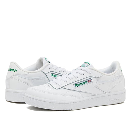Reebok Boy's Club C Sneaker, White/Glen Green/Vector Blue, 5 Big Kid
