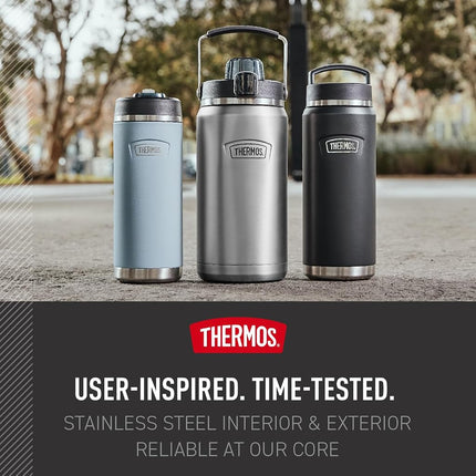 Matte Stainless -64 oz Stainless Water Bottle w/Spout