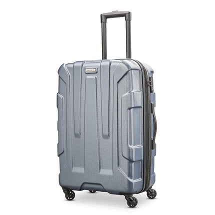 Samsonite Unisex-Adult Centric Hardside Expandable Luggage with Spinner Wheels, Blue Slate, Checked-Medium 24-Inch, Centric Hardside Expandable Luggage with Spinner Wheels