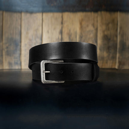 Wrangler Ceinture Homme en Cuir Véritable, Ceinture Décontractée 38mm pour Jean, Cadeau pour Homme, Noir, 32 (tour de taille 29-30)