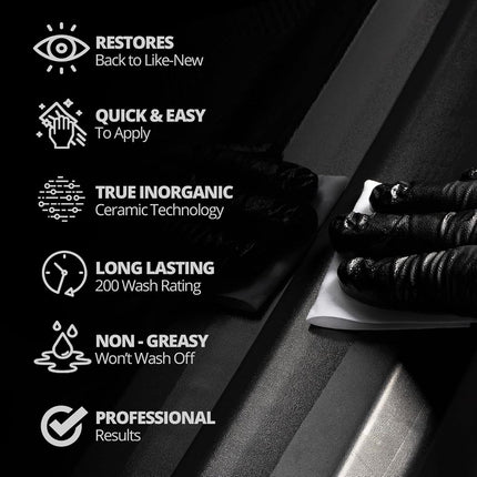 CERAKOTE Ceramic Trim Coat Kit - Quick Plastic Trim Restorer - Guaranteed Restoration to Last Over 200 Washes – A Ceramic Coating, Not a Dressing