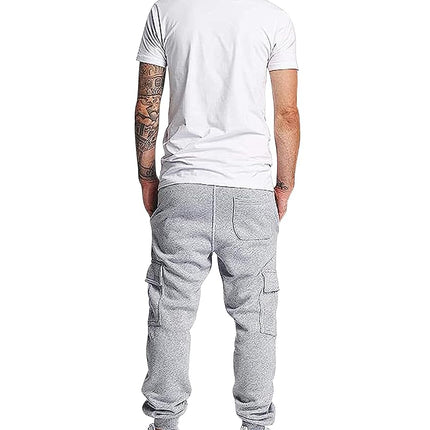 Southpole Men's Active Basic Jogger Fleece Pants Sweatpants, Heather Grey (C, X-Large