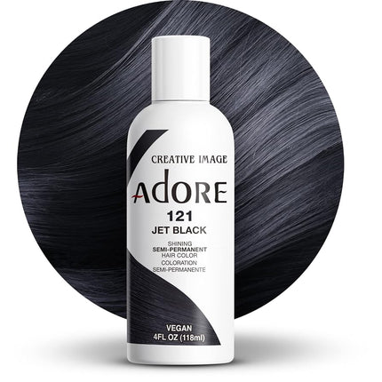 Adore Semi Permanent Hair Colour 118 ml, Jet Black