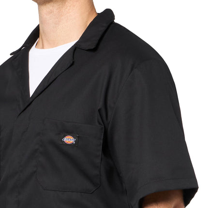 Dickies FLEX Short Sleeve Coveralls, BLACK, M S, Black, Medium