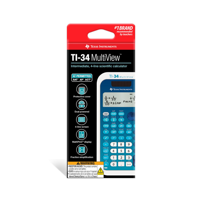 Calculatrice scientifique Texas Instruments TI-34 MultiView