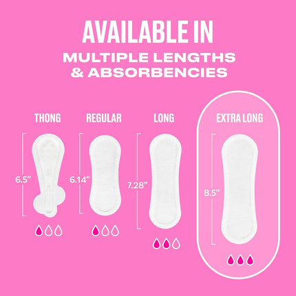 Carefree Panty Liners for Women, Extra Long, Wrapped, Unscented, 93ct | Pantiliners, Carefree Liners, Daily Liners for Women, Light Periods and Leaks, 8-Hour Odor Control | 93ct (Packaging May Vary)