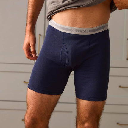 GILDAN Men's Regular Leg Briefs, Multipack Boxer Briefs, Black (5-pack), L UK