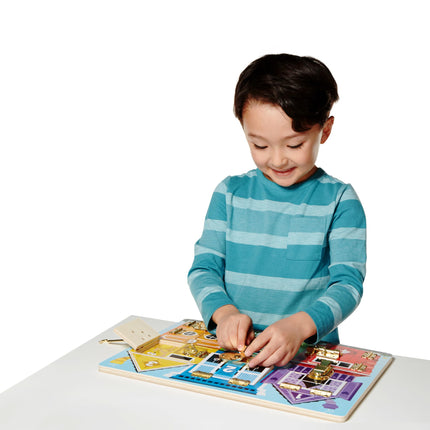 Melissa & Doug Latches Board Game - Frustration-Free Packaging - Skill Builders Toy - Ages 3+