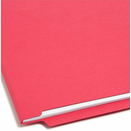 Smead End Tab Folder, Letter, Straight, 11 Point, Red, 100 Per Box (25710)