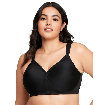 Glamorise MagicLift Seamless T-Shirt Wirefree Bra 1080 (Women's & Women's Plus) Black