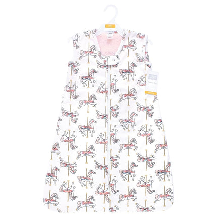 Saco de dormir de felpa de piel sintética unisex para bebé Hudson Baby, manta ponible, caballito de carrusel, 18-24 meses