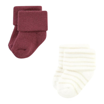 Hudson Baby Calcetines de Felpa y Algodón para Bebé Recién Nacido, Corazón Rosa, 0-6 Meses, Corazón Rosa, 0-6 Meses