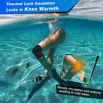 Rodillera Nvorliy AquaFlex Pro, rodillera de compresión para natación, actividades acuáticas, vela, buceo, surf, remo, kayak y recuperación de lesiones - Soporte para mujeres y hombres (XL)