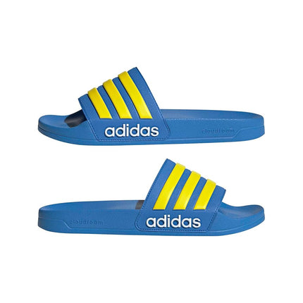 adidas Unisex Adilette Shower Slides Ray Blue/Yellow/Ftwr White 16 UK 52 EU