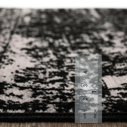 Unique Loom Sofia Collection Traditional Vintage Black Runner Rug (3' x 16')