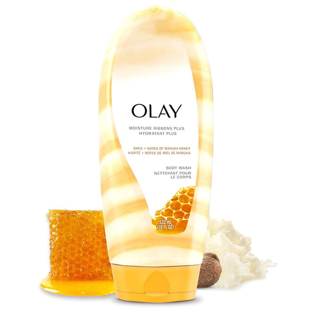 Olay 2-In-1 Essential Oils Ribbons Sunflower Oil + Refreshing Nectarine Moisturizing Body Wash 18 Oz by Olay