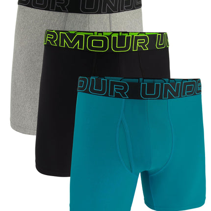 Under Armour Men's Multi-Pack Performance Tech Boxerjock Brief, 6" Inseam, All-Day Comfort & Soft Boxer, Circuit Teal Solid Pack of 3, 5XL