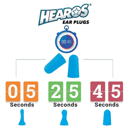 HEAROS Xtreme Ear plugs - Best In Class Noise Cancelling Disposable Foam Earplugs With NRR 33 Hearing Protection, 14 pairs
