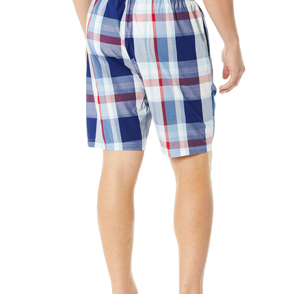 Nautica Men's Soft Woven 100% Cotton Elastic Waistband Sleep Pajama Short, Deep Blue, X-Large