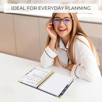Aesthetic Thick Spiral Notebook With Tabs - Premium Journal For Women Size B5 - College Ruled Note Book With 300 Lined Pages and Dividers - Perfect For Writing And Staying Organized at Work or School