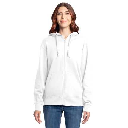 Fruit of the Loom Unisex's Eversoft Fleece Hoodies, Pullover, Moisture Wicking & Breathable, Sizes S-4x Shirt, White Full Zip, XXL