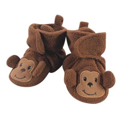 Chaussons douillets en polaire unisexe Hudson Baby, motif singe, 0-6 mois pour bébé