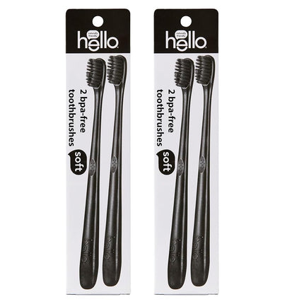 hello Charcoal Soft Toothbrush with Activated Char