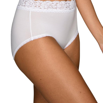 Vanity Fair Women’s Flattering Lace Panties: Lightweight & Silky with Superior Stretch, White, 9