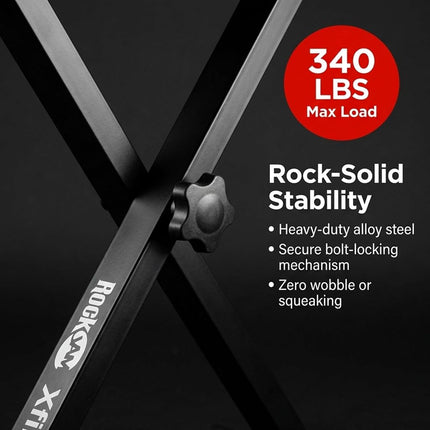 RockJam Adjustable Piano Bench & Keyboard Stool