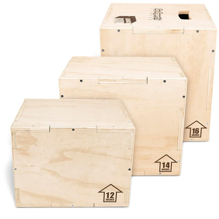 GoSports Fitness Launch Box - 3-in-1 Plyo Jump Box for Exercises of All Skill Levels