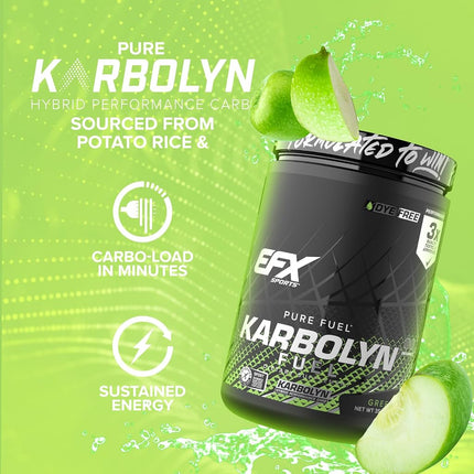 EFX Sports Karbolyn Performance Carb Fuel, Green Apple, 35.3 Ounce