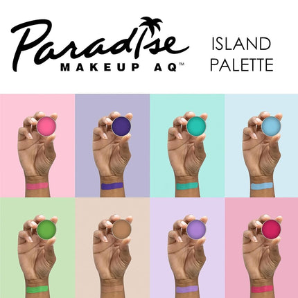 Mehron Makeup Paradise AQ Face & Body Paint 8 Color Palette (Pastel) - Face, Body, SFX Makeup Palette, Special Effects, Face Painting Palette for Art, Theater, Halloween, Parties and Cosplay
