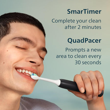 Philips Sonicare 4100 Rechargeable Electric Toothbrush, 1 Brush Head, Black