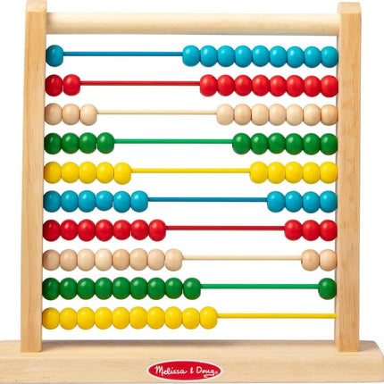 Melissa & Doug Abacus - Classic Wooden Educational Counting Toy With 100 Beads Abacus Toy for Kids Maths for Ages 3+
