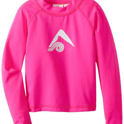 Kanu Surf Keri – Maillot de bain anti-UV manches longues UPF 50+ pour fille, rose fluo, 3T