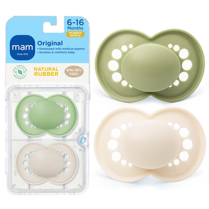 MAM Original Latex Pacifiers, Binky Pacifier for 6
