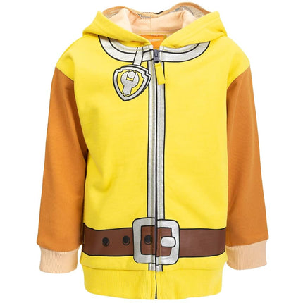 Paw Patrol Rubble Toddler Boys Fleece Cosplay Zip-Up Hoodie 5T