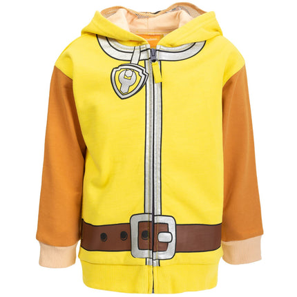 Paw Patrol Rubble Toddler Boys Fleece Cosplay Zip-Up Hoodie 5T