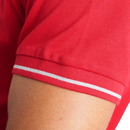 ARENA Unisex Team Polo Shirt Cotton Solid Polo Shirt, red, S