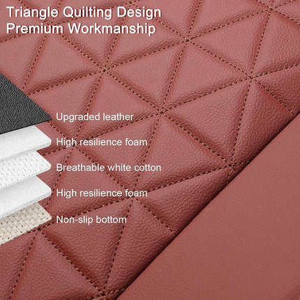 Black Panther 1 Pair Luxury PU Leather Car Seat Covers Protectors for Front Seat Bottoms,Compatible with 90% Vehicles (Sedan SUV Truck Mini Van) - Burgundy (21.26×20.86 Inches)