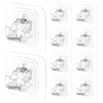 10PCS Curtain Rods No Drilling,NONO Bracket No Dri