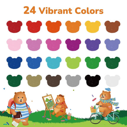 JUPITEARTH Silky Crayons for Toddlers 4-8, Twist & Non-Toxic, 48 Colors