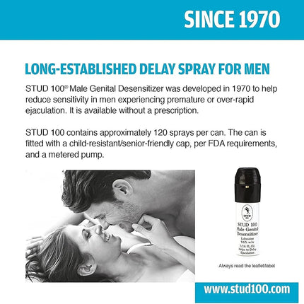 Stud 100 Male Genital Desensitizer Spray, 7/16- Fl. Ounce Box (Pack of 1